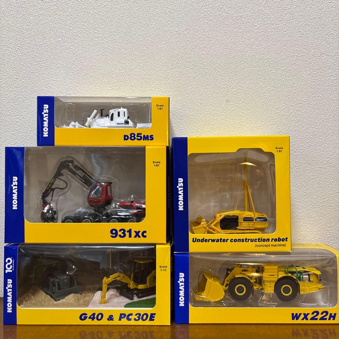 コマツ製作所　非売品オリジナルミニチュア5個セット