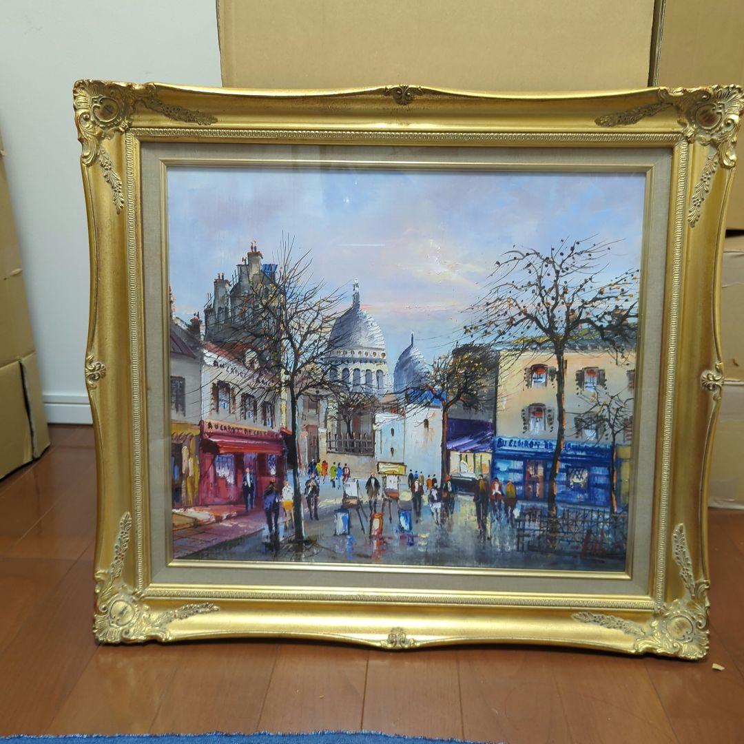 絵画　油絵（パリの風景画）