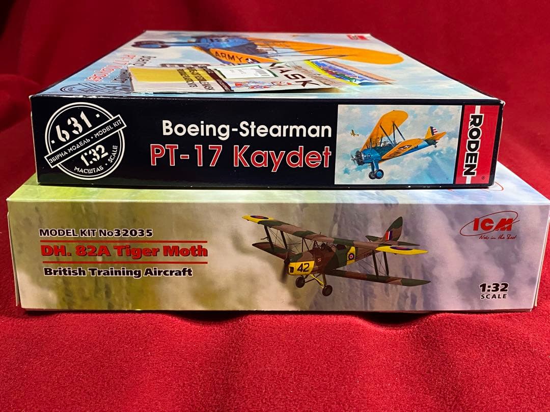 1/32 ローデンPT-17 & ICM DH.82 全2個セット+ パーツ