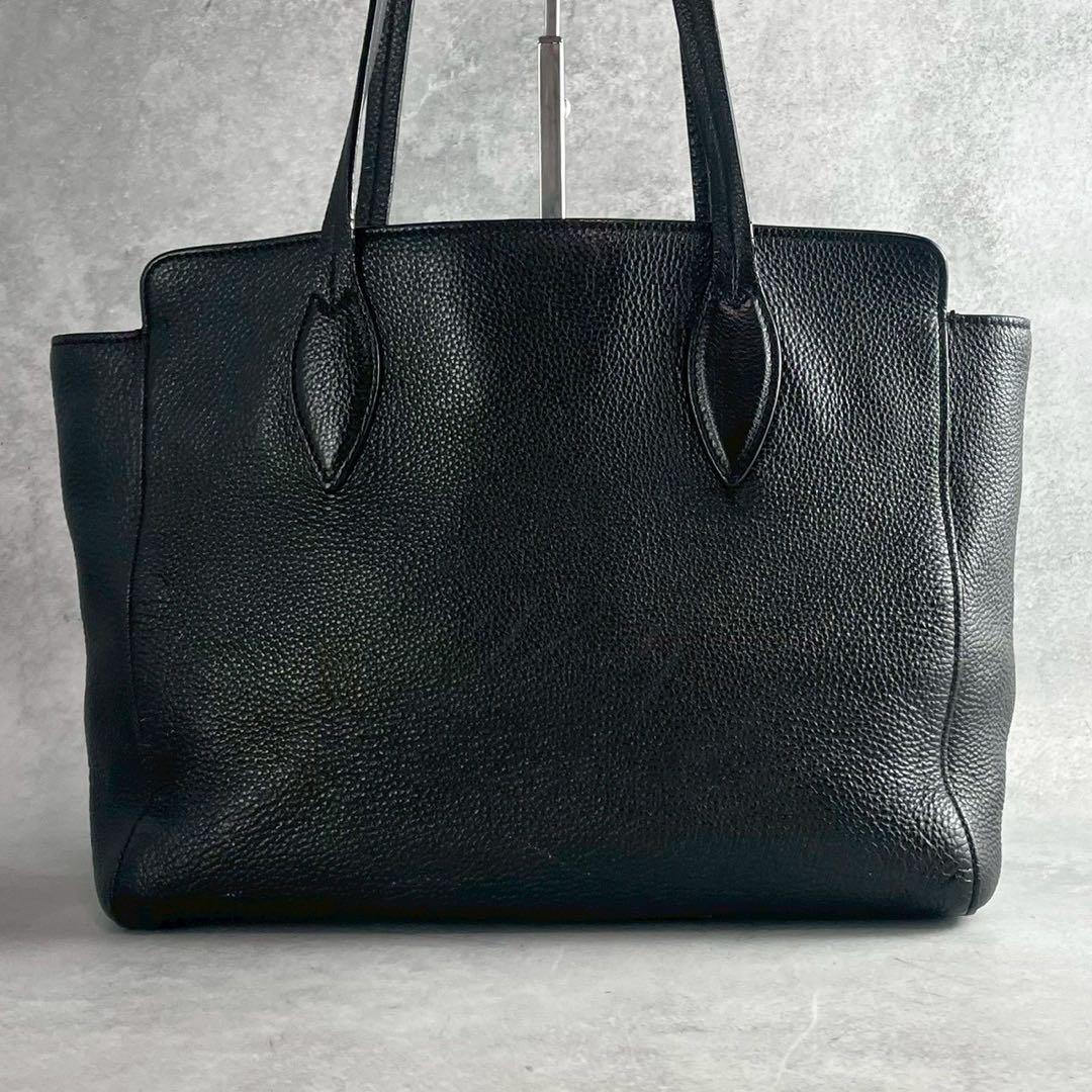 【お買い得】プラダ トートバッグ ハンドバッグ レザー ブラック