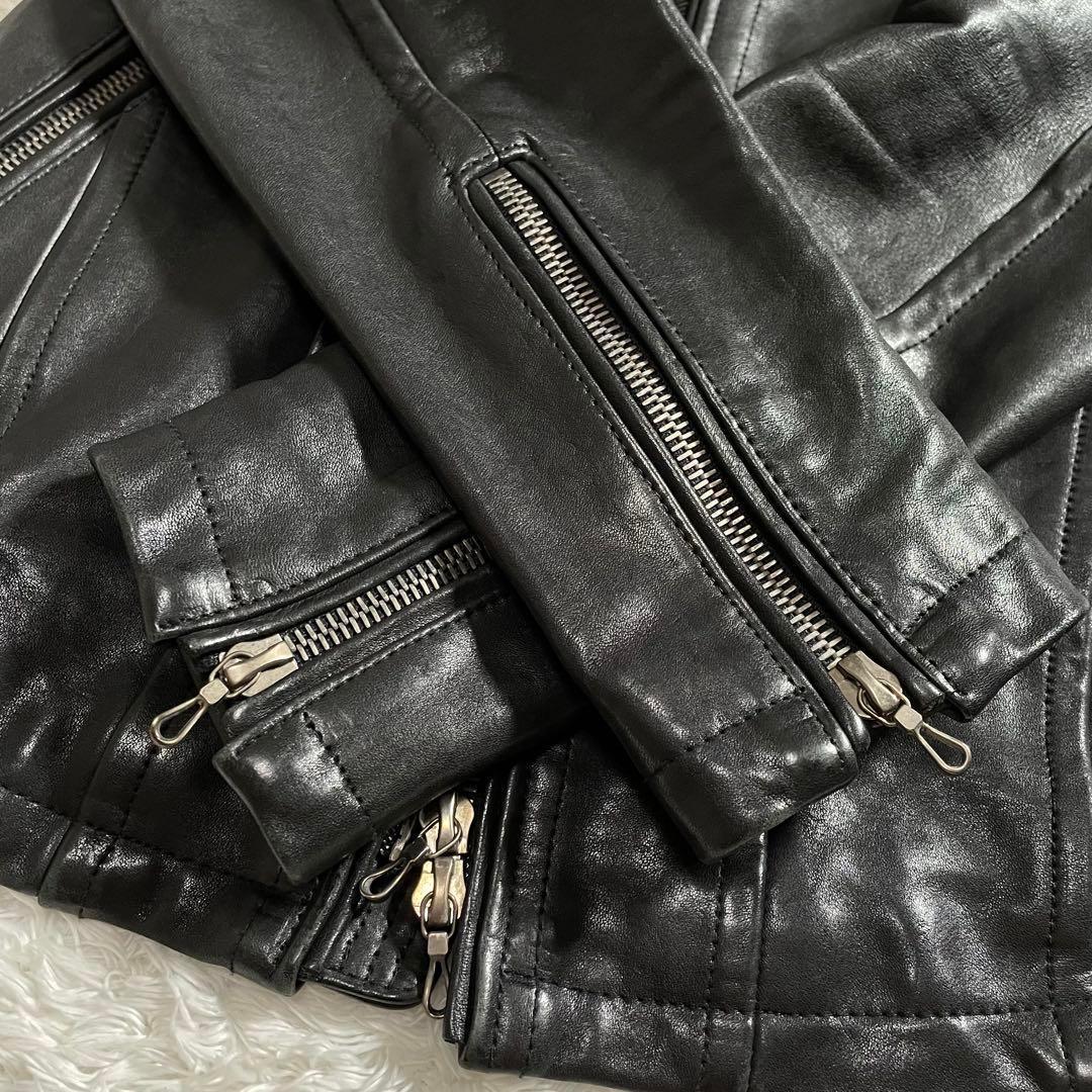 美品 ジャックローズラブメゾン シングルライダースジャケット ホースハイド 馬革