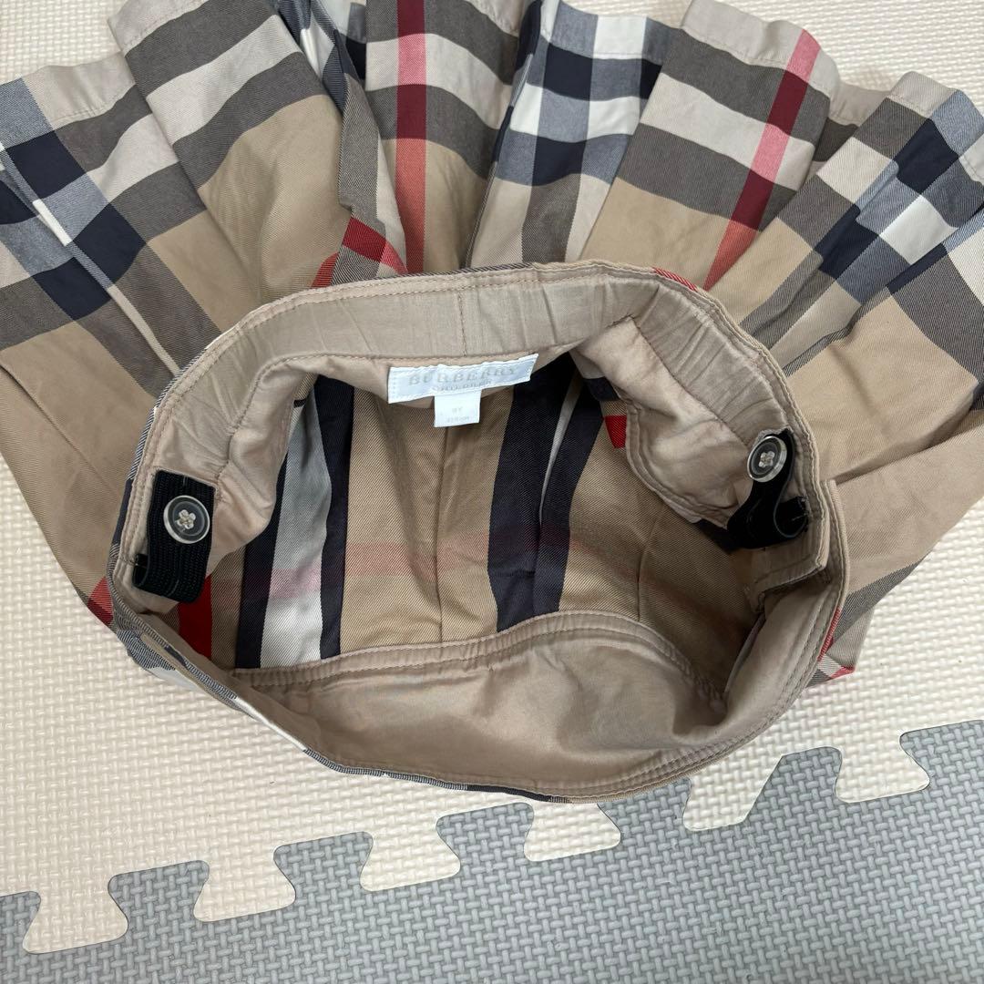 バーバリーチルドレン　メガチェック　ノバチェック　プリーツスカート　120
