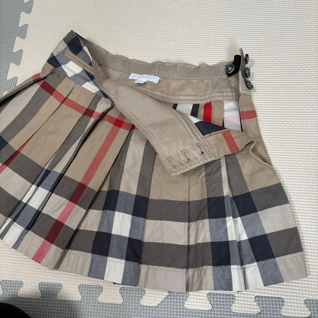バーバリーチルドレン　メガチェック　ノバチェック　プリーツスカート　120