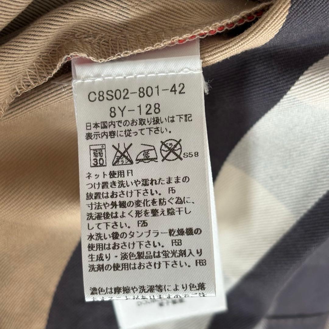 バーバリーチルドレン　メガチェック　ノバチェック　プリーツスカート　120