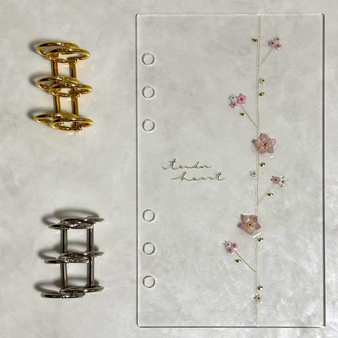 ✨ピゾ✨A6 アクリルレジンバインダー　リング付き　韓国　貯金