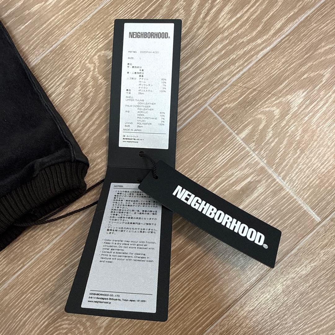 NEIGHBORHOOD レザー スエード グローブ Lサイズ 手袋 タグ付き