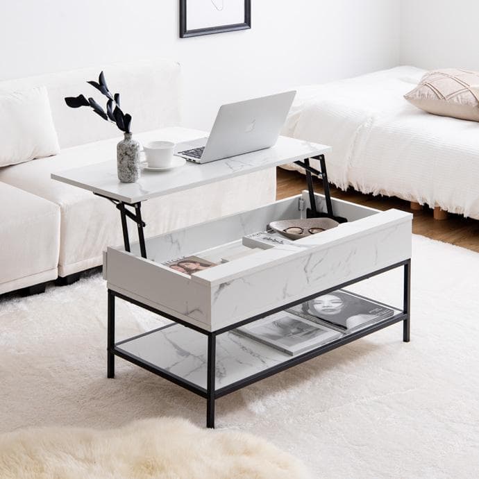 【幅80cm】昇降式テーブル 小さめ 昇降テーブル コンパクト【ストーングレー】