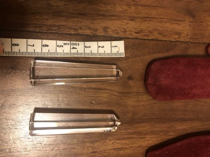 水晶　六角柱　ペアお守り