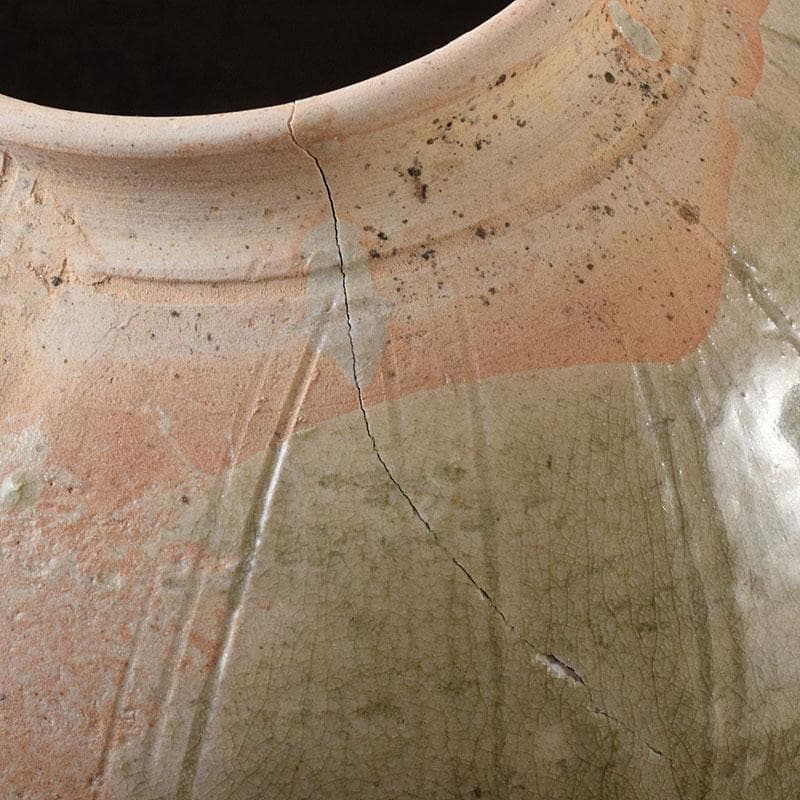 タイ古陶磁　スンコロク　宋胡録　刻線文壷　C　R8477H