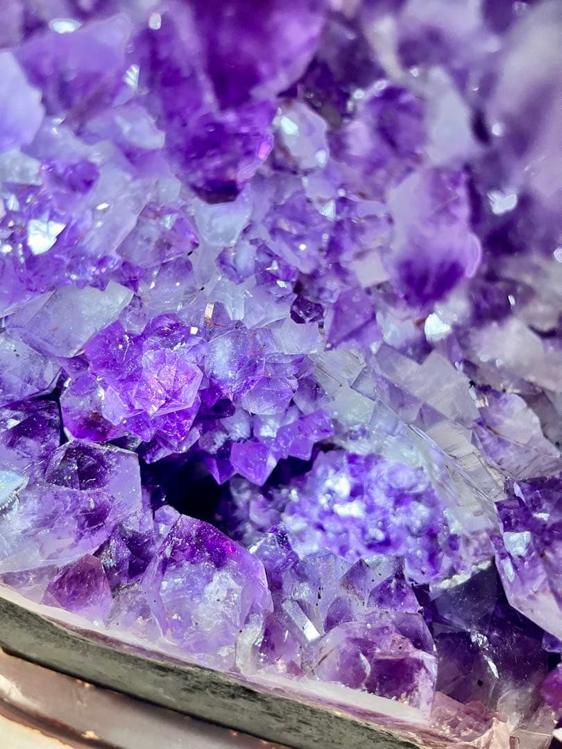 ② 大型 アメジスト クラスター 紫水晶 原石