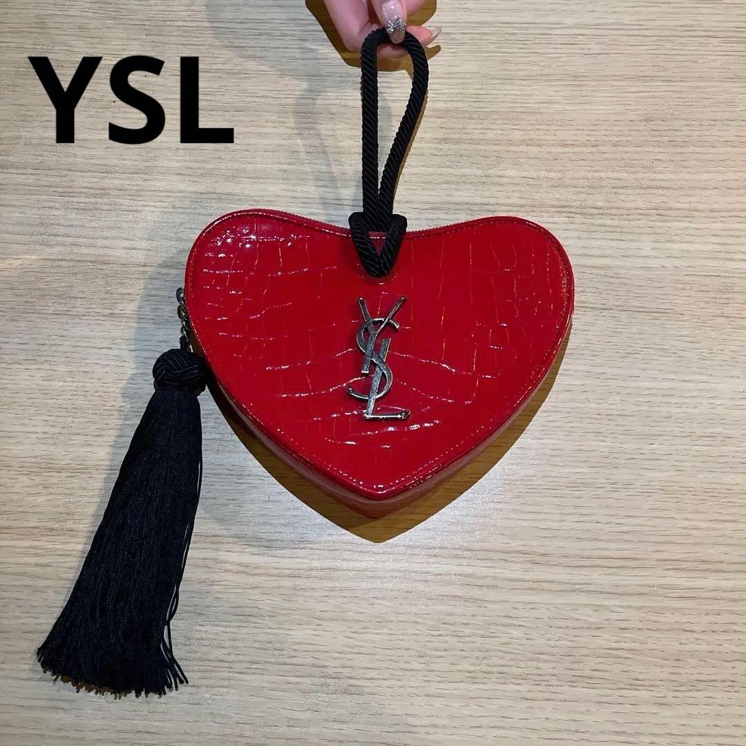 YSL ハート型パーティーバッグ 赤(超美品)