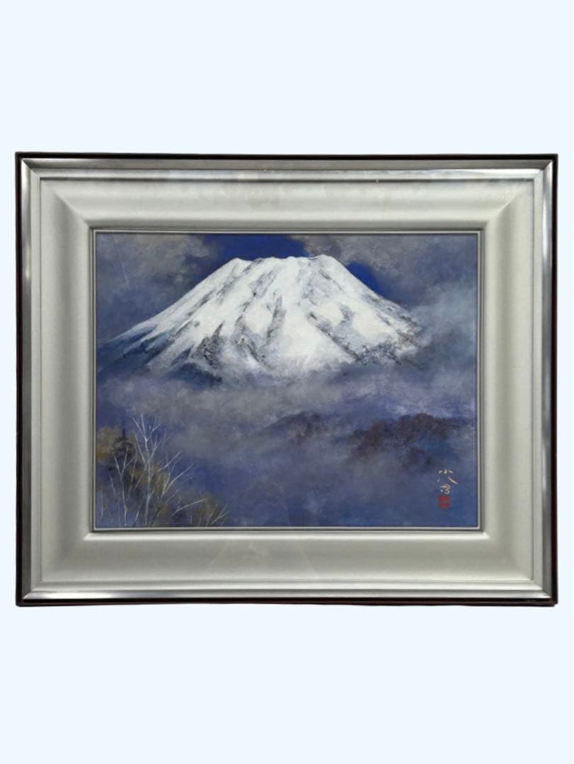 「富岳」　曲子光男　富士山　絵画　日本画