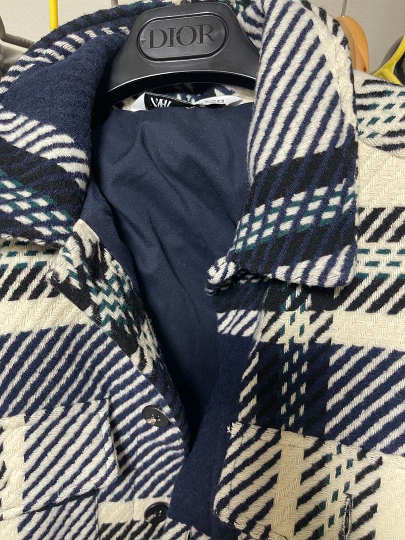 ZARA ウールチェックシャツジャケット