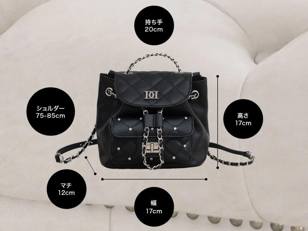 ダーリッチ darich キルティングビジューミニリュック PNK ピンク