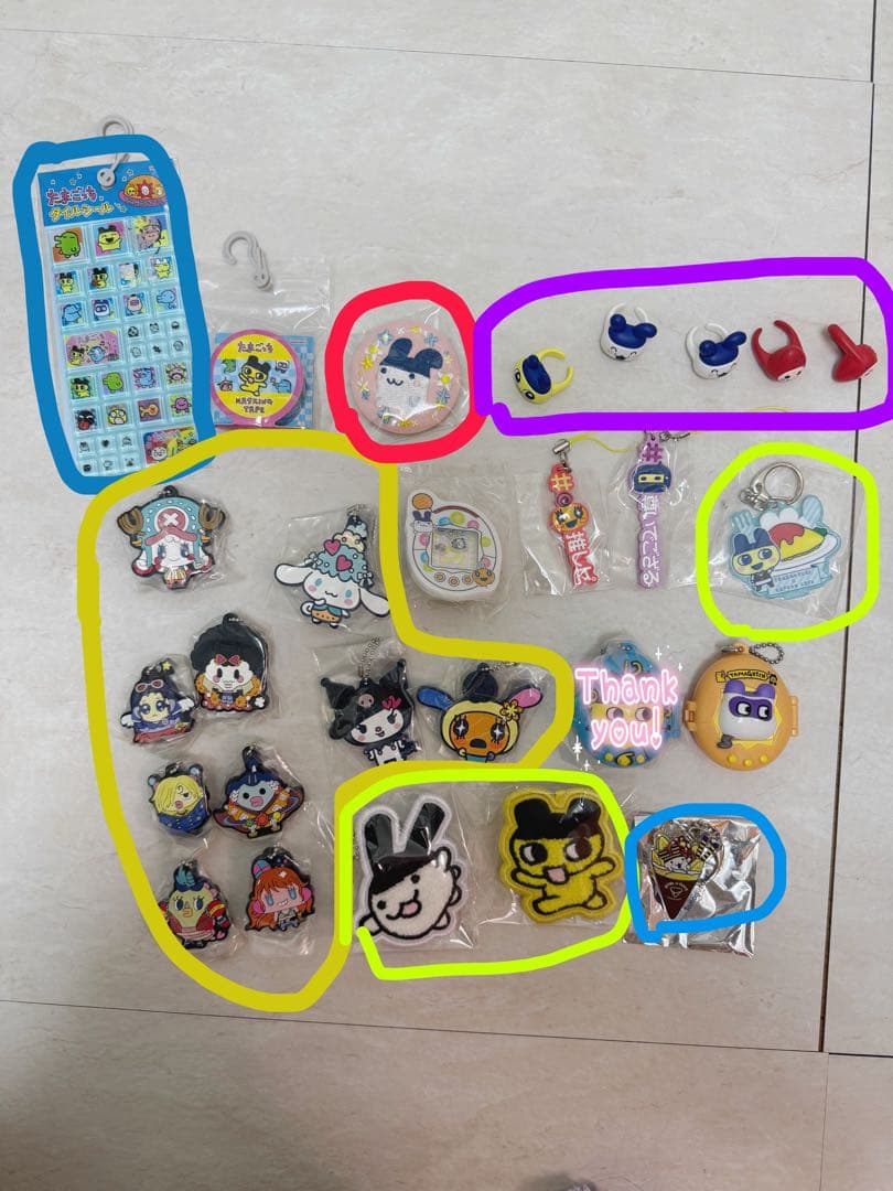 たまごっち ガチャガチャ タイルシール アクキー