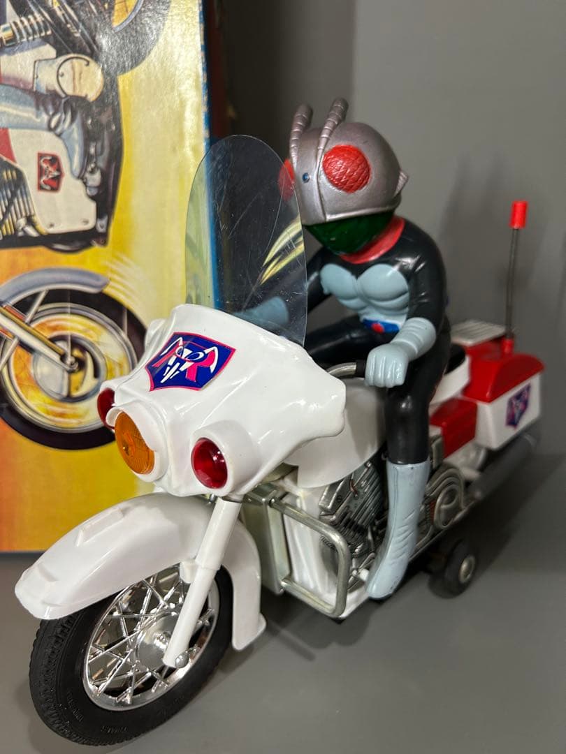 ｅｃo★　仮面ライダー　サイクロン号ヨネザワ製　箱付き石森プロ毎日放送東映