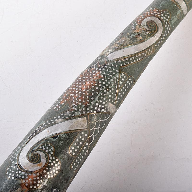 中国　古銅青銅　象嵌　帯鉤　筆架　M　R8093