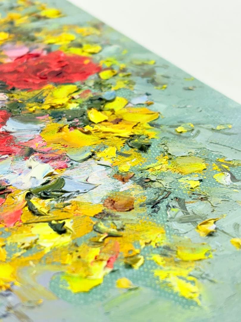 「薔薇」 　堀哲夫 【肉筆】油絵 油彩画 絵画 日本画 アート 花 直筆サイン有