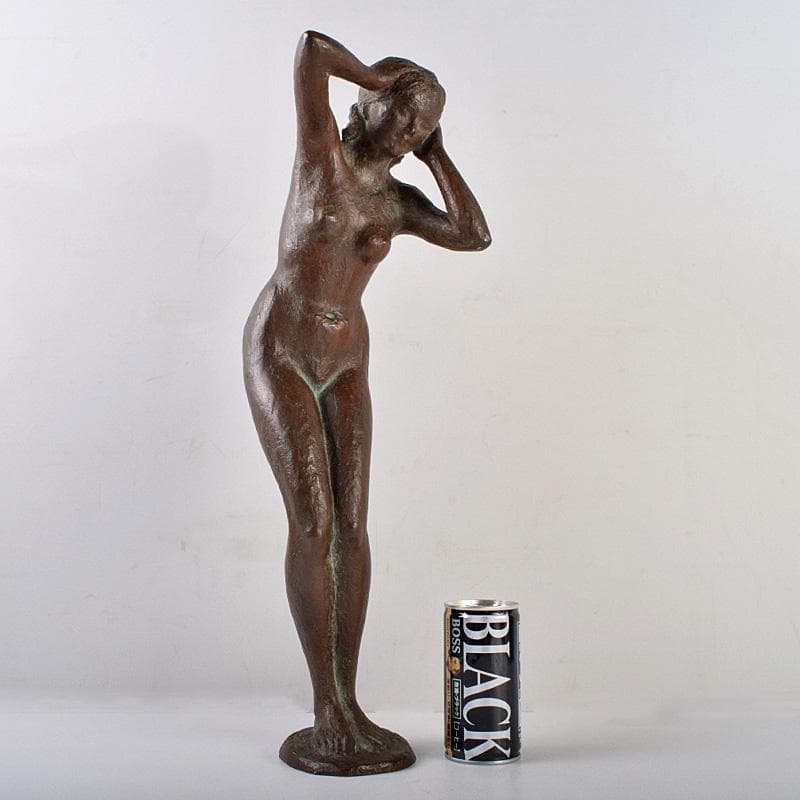 彫刻家　雨宮敬子作　ブロンズ　裸婦像　女性像　約4.97㎏　M　R9305B