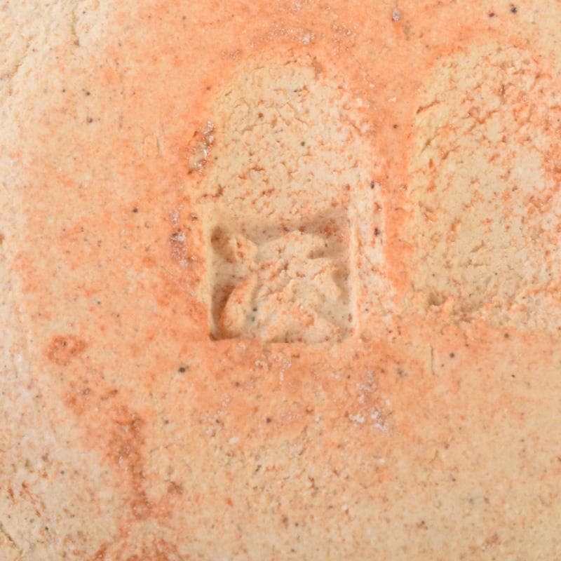 茶道具　萩焼　凌雲窯　小久保凌雲作　桃形　香合　共箱　V　8101