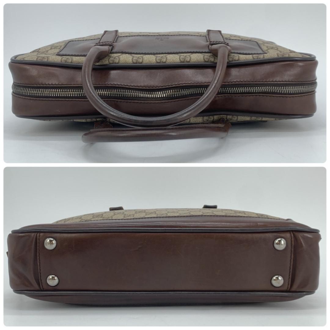 グッチ GGスプリーム GG柄 ビジネスバッグ ブリーフケース PVC ベージュ