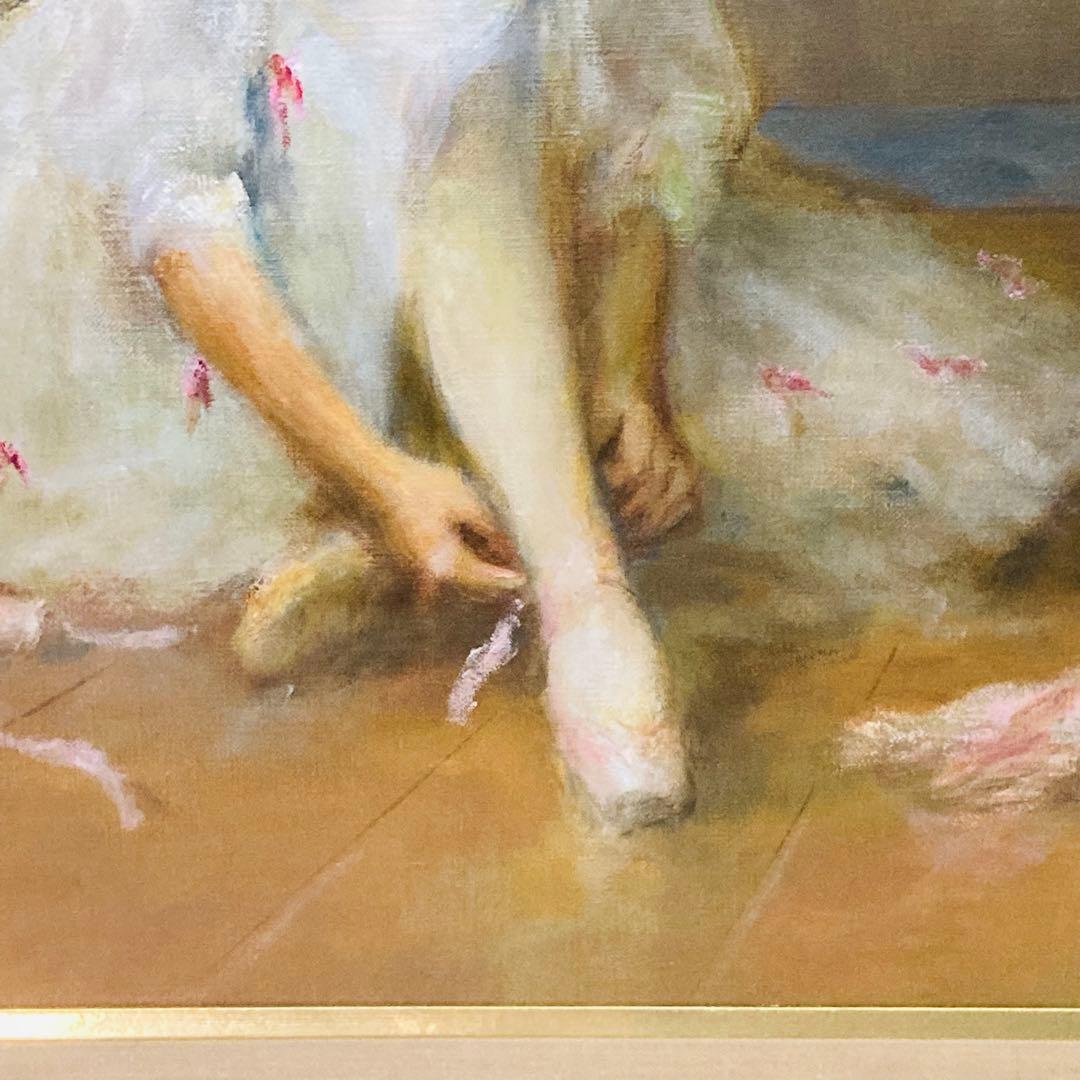 【真作】 洋画 谷俊彦 「踊り子」 谷俊彦 油彩画 サイン有 裏書有