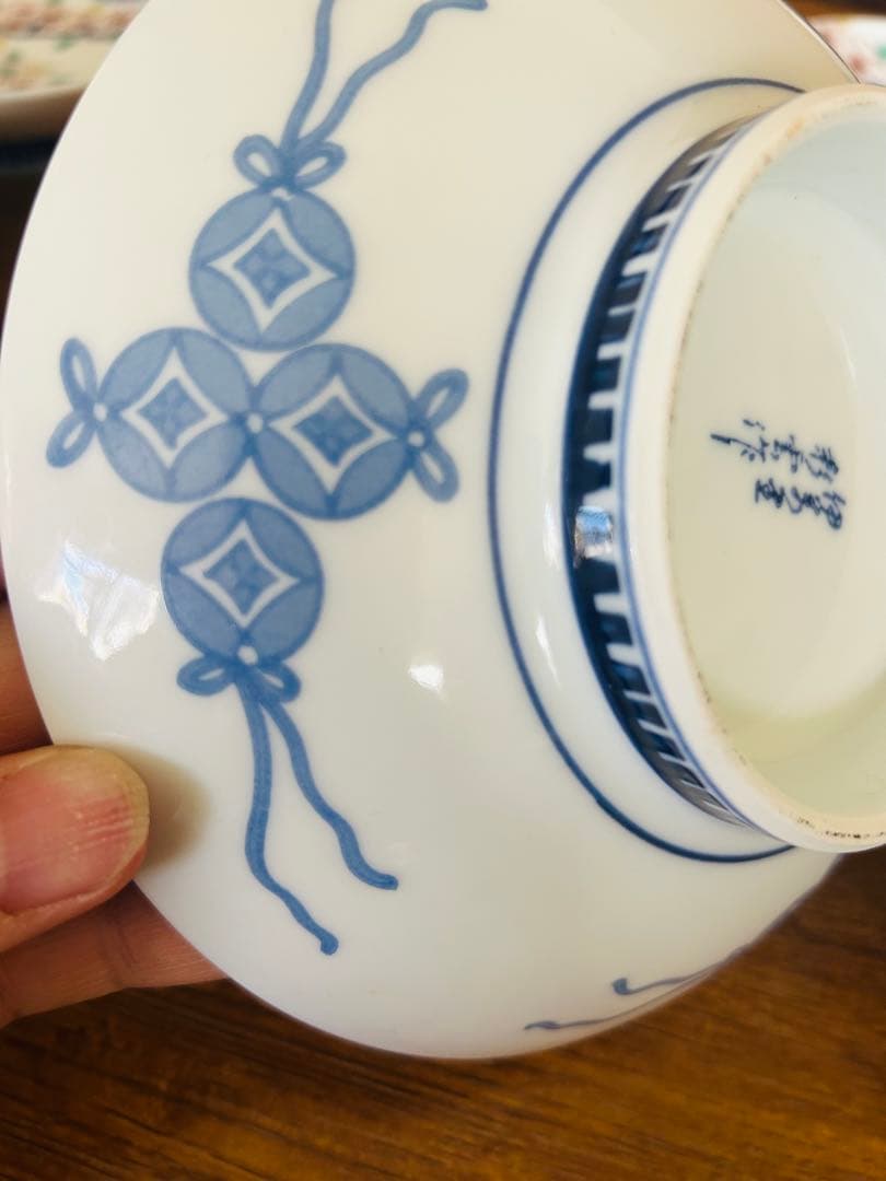 伊万里焼桜模様の陶器ボウル 5枚セット