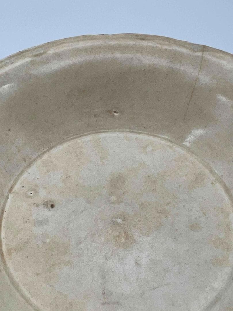 宋時代　定窯　白磁葵口皿 盞　影青　景徳鎮　唐物　古賞物　時代物(E-92)