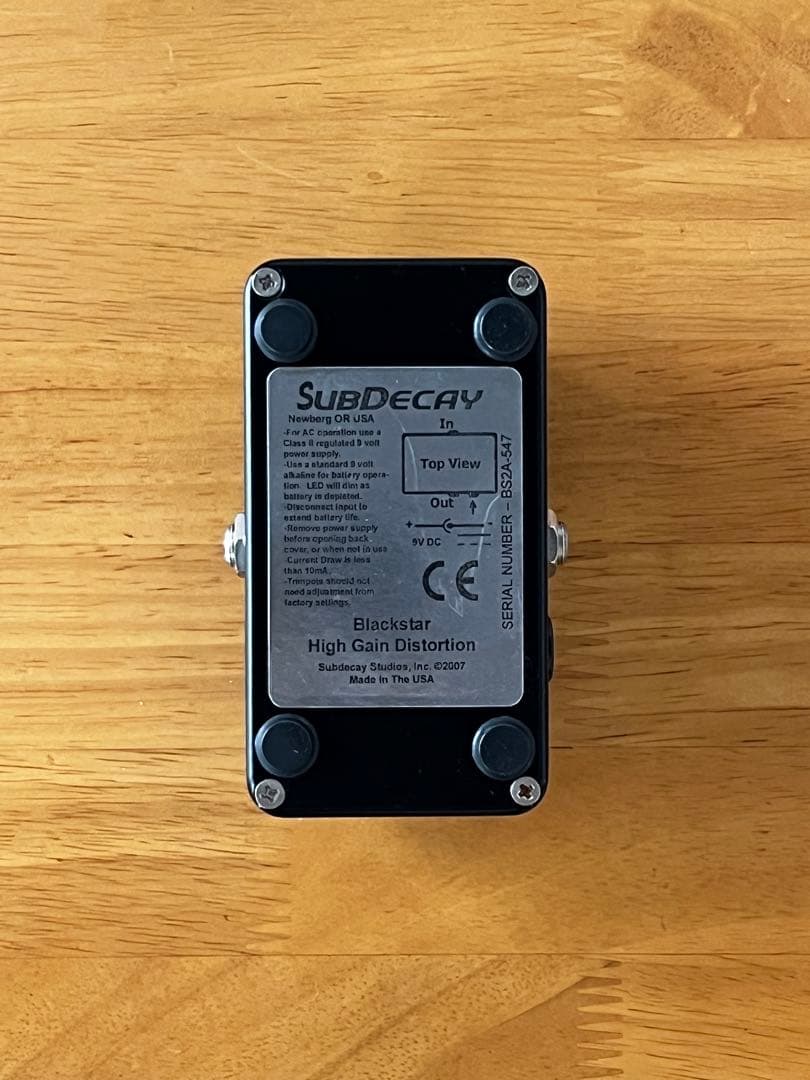 ギター SubDecay BlackStar Distortion