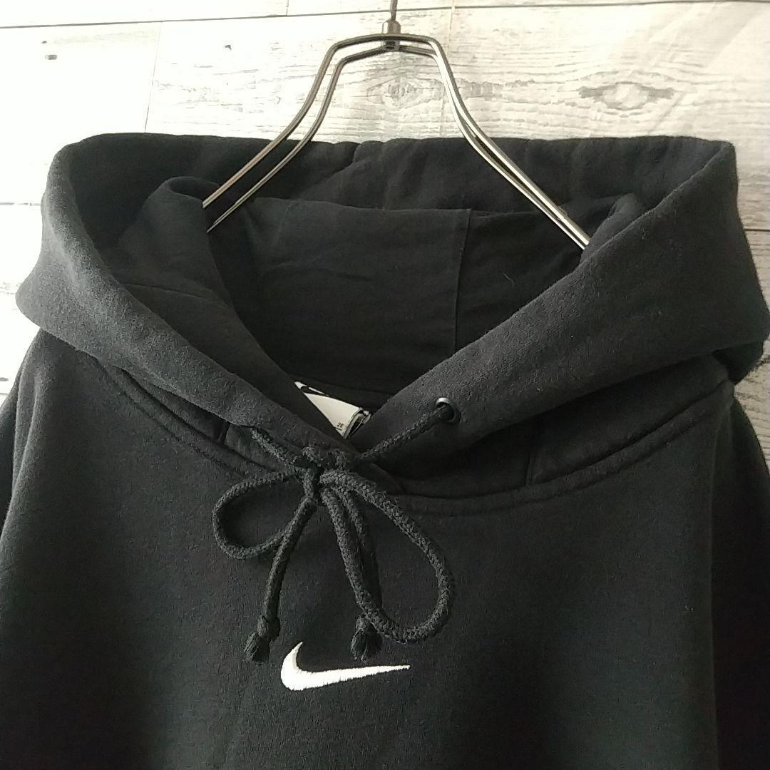 超人気☆ナイキ 刺繍センターロゴ パーカー トラヴィス着用 XL～3L ブラック