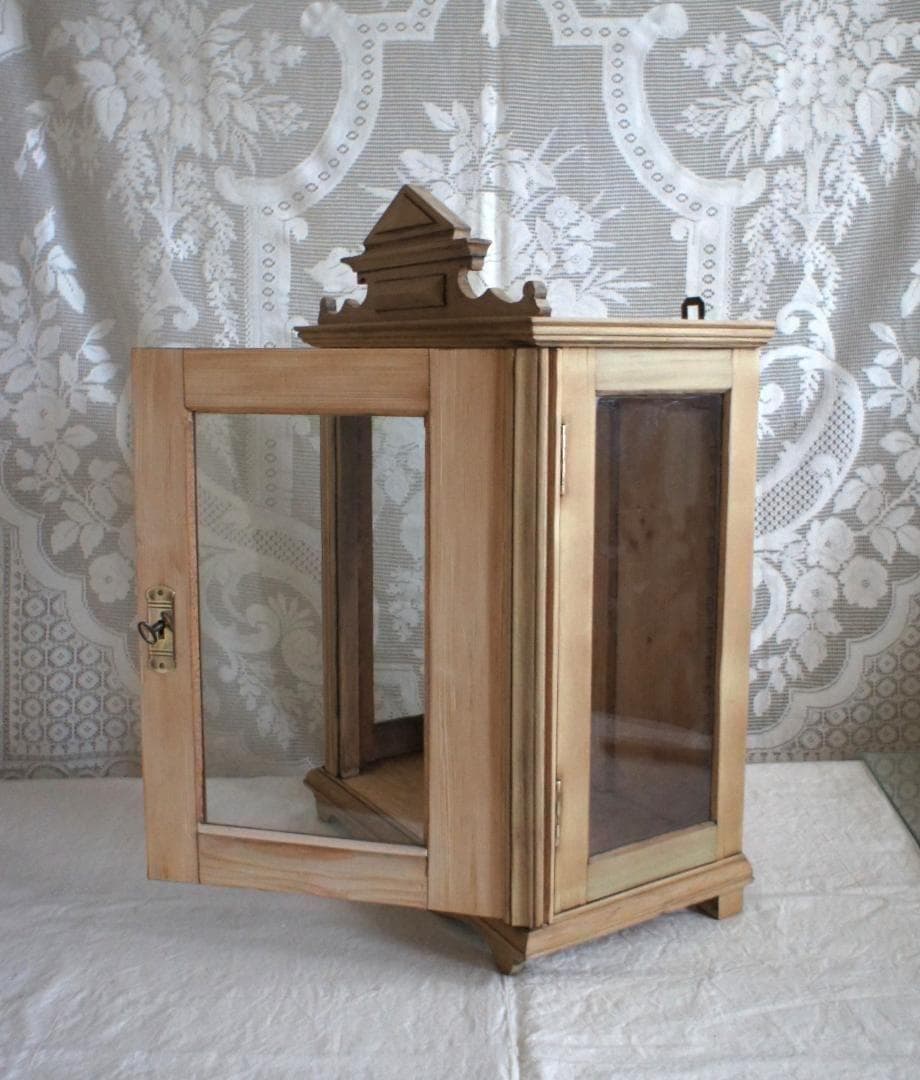 フランスアンティーク　飾り棚　キャビネット　ガラスケース