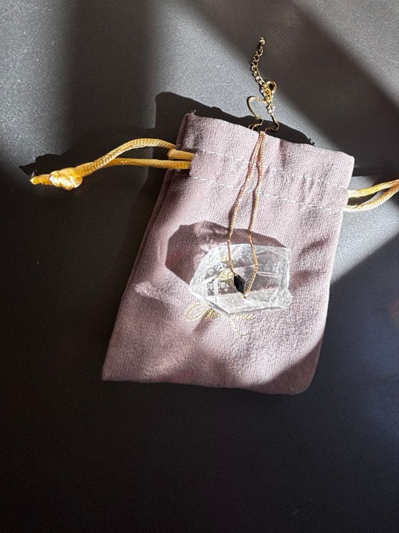 ハリックァ　オブシディアン　k18 アンクレット