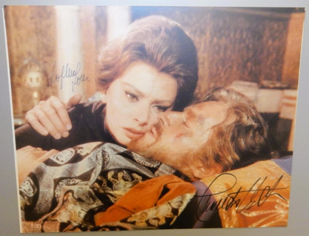 永遠のスター「チャールトン・ヘストン」「ソフィア・ローレン」サインポートレート