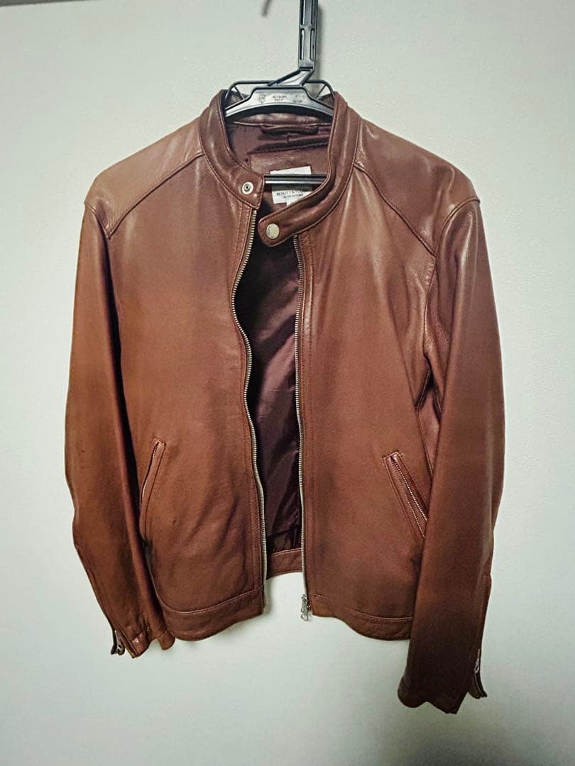 BEAUTY & YOUTH ブラウンレザー Sサイズ