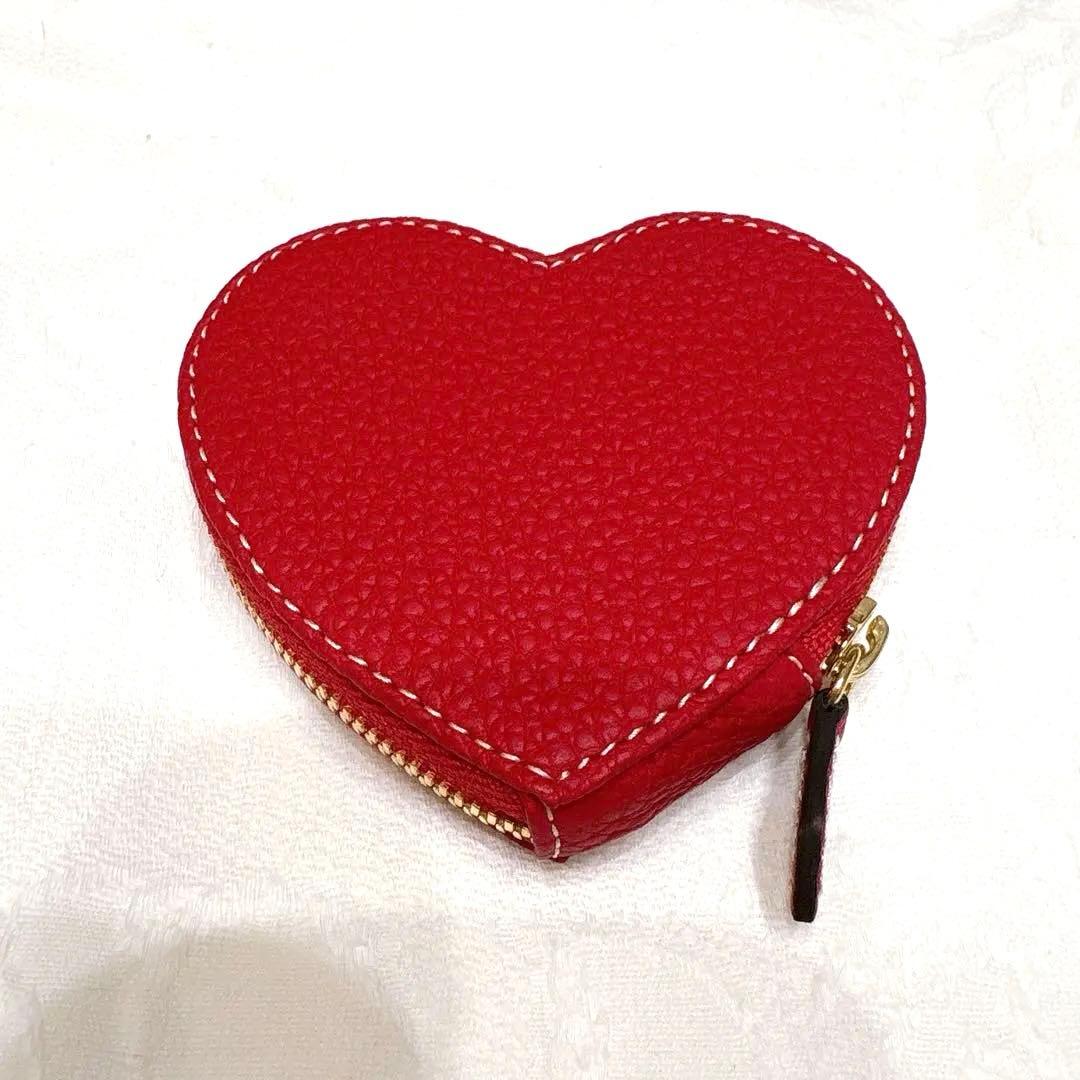 新品未使用◇BONAVENTURA　ハートケース　赤　シュリンクレザー