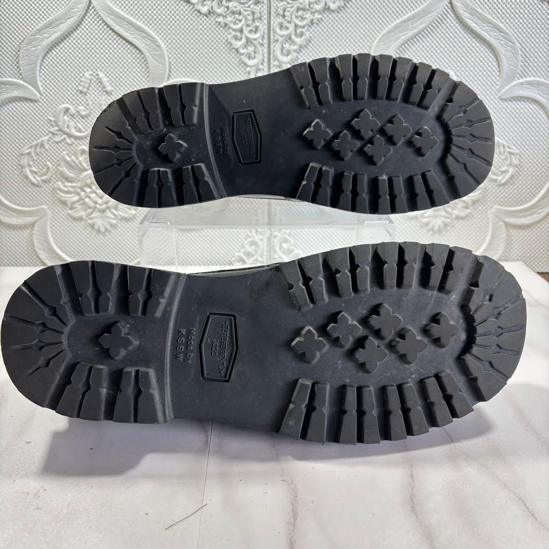 美品　リプロダクション オブ ファウンド　レザー　デッキシューズ　ラバーソール