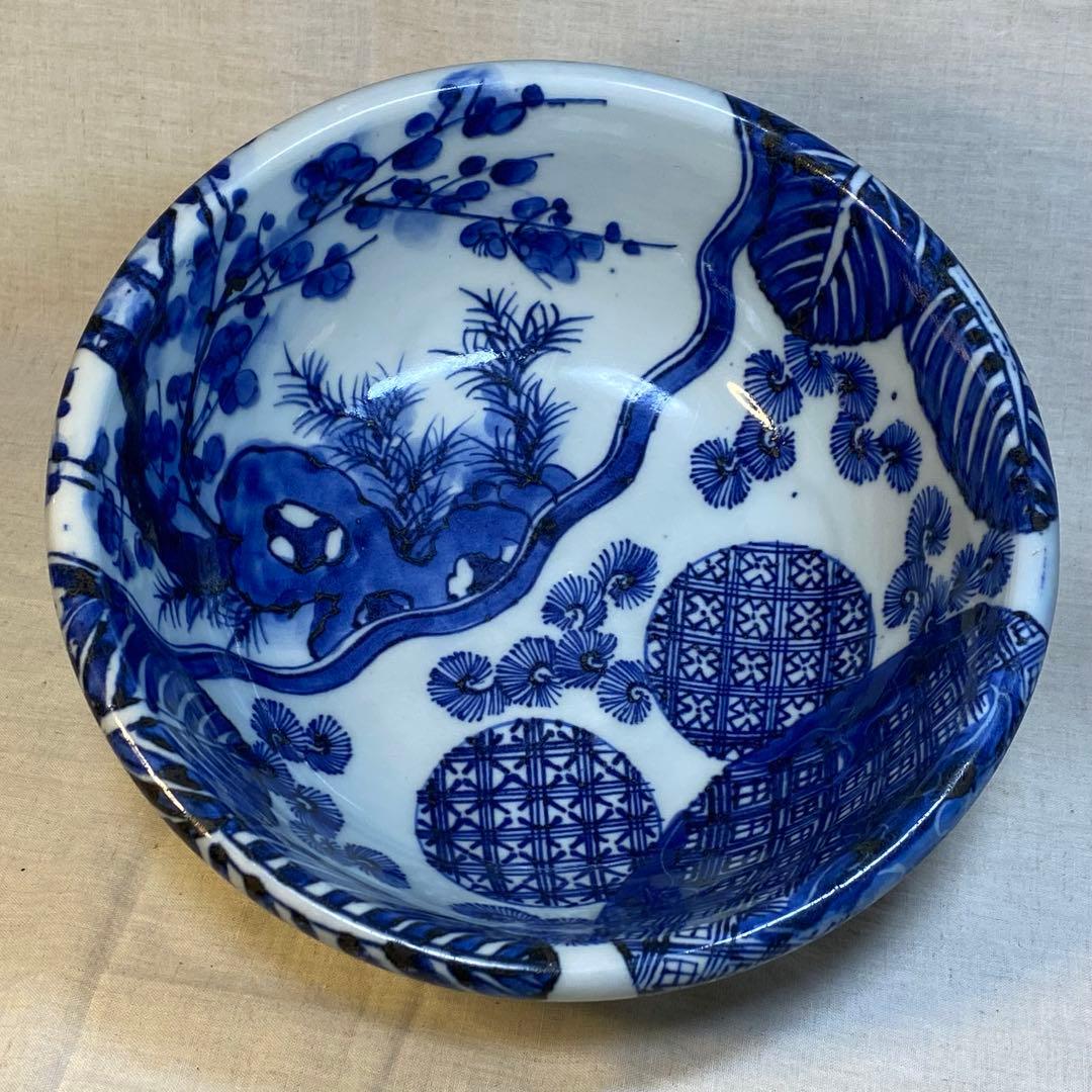 伊万里　古伊万里　中鉢　鉢　松竹梅文　染付