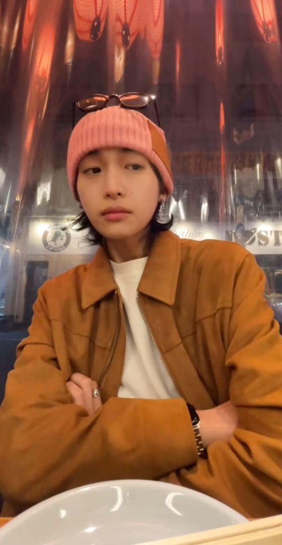 JW Anderson ピンク ニット帽