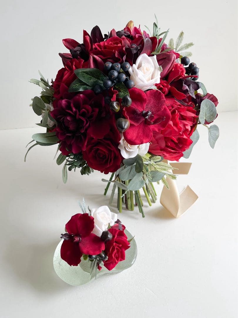 アーティシャルフラワー　ブーケ、ブートニア