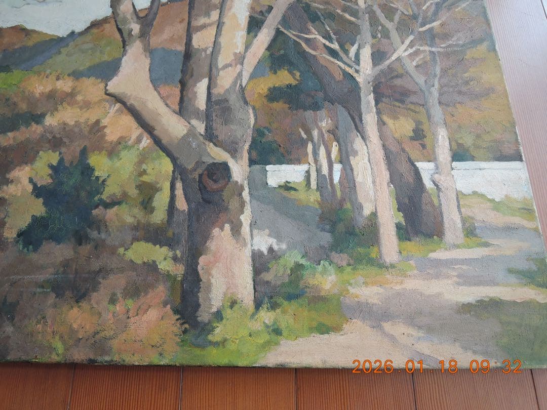 NO.636 水沼兼雄／風景画 ／油絵／長門峡