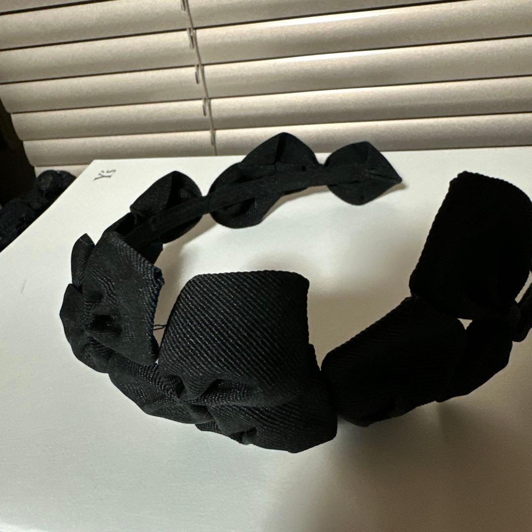 カシラ、ジェニファーオーレットグログランリボンカチューシャ