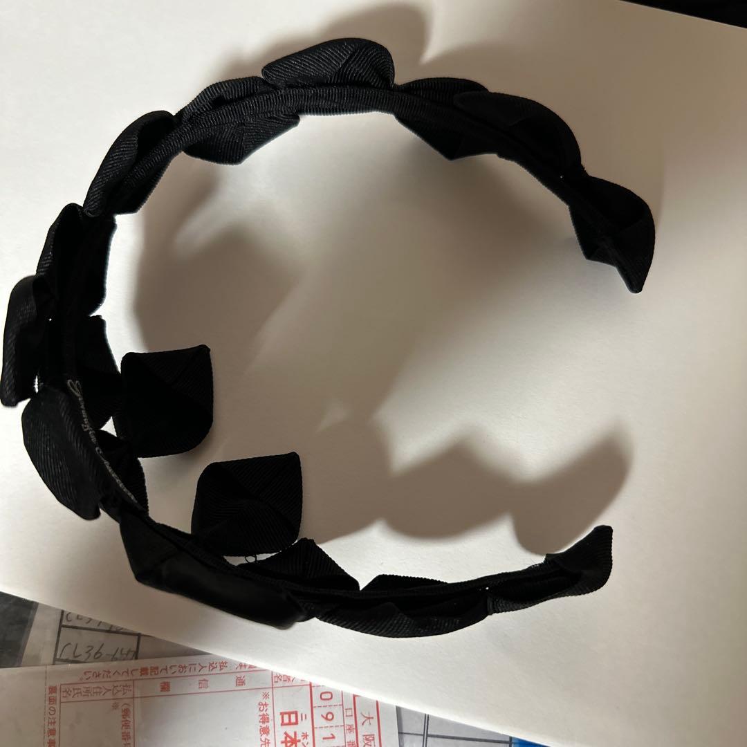 カシラ、ジェニファーオーレットグログランリボンカチューシャ