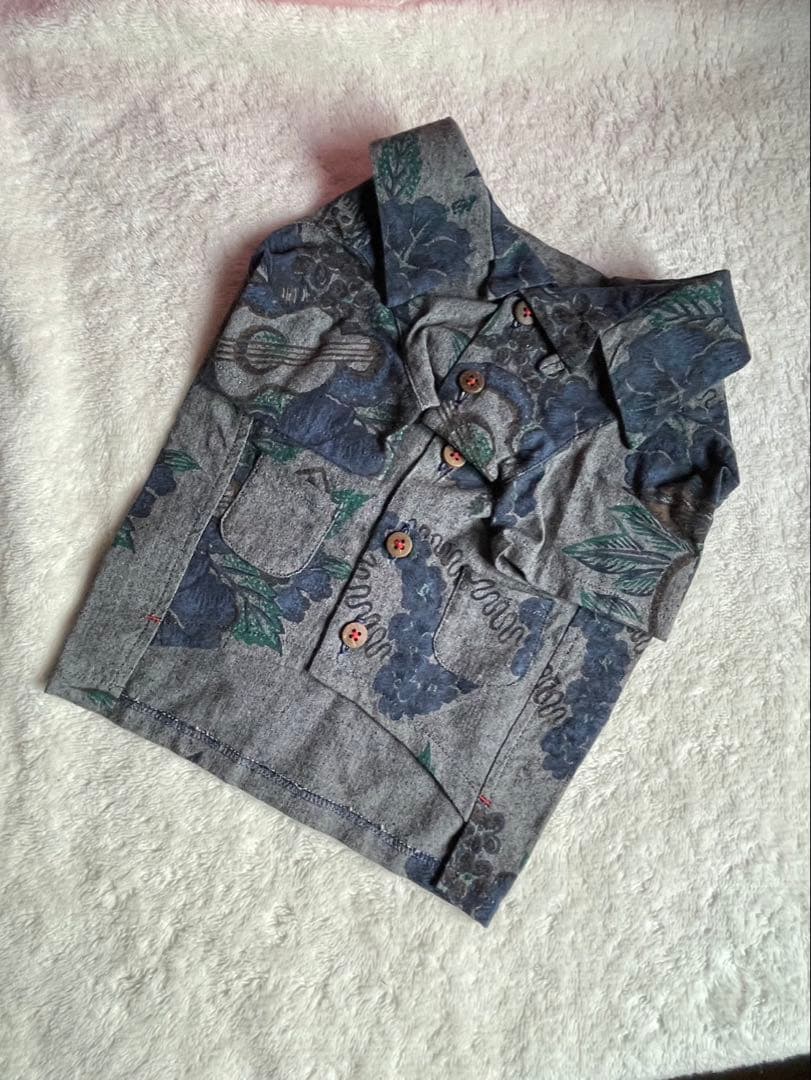 最終お値下げ アトリエg.g 犬服 ボタニカル柄シャツ