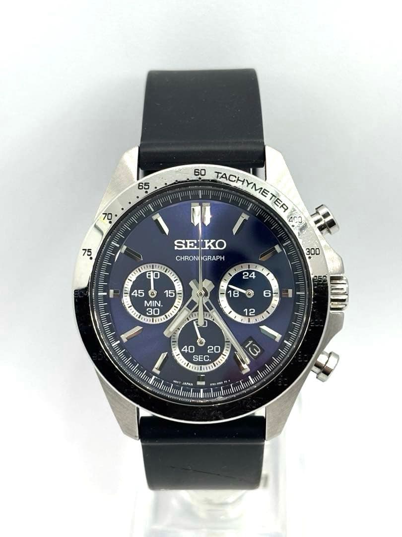 【稼働品】SEIKOセイコー　クロノグラフ　メンズ腕時計