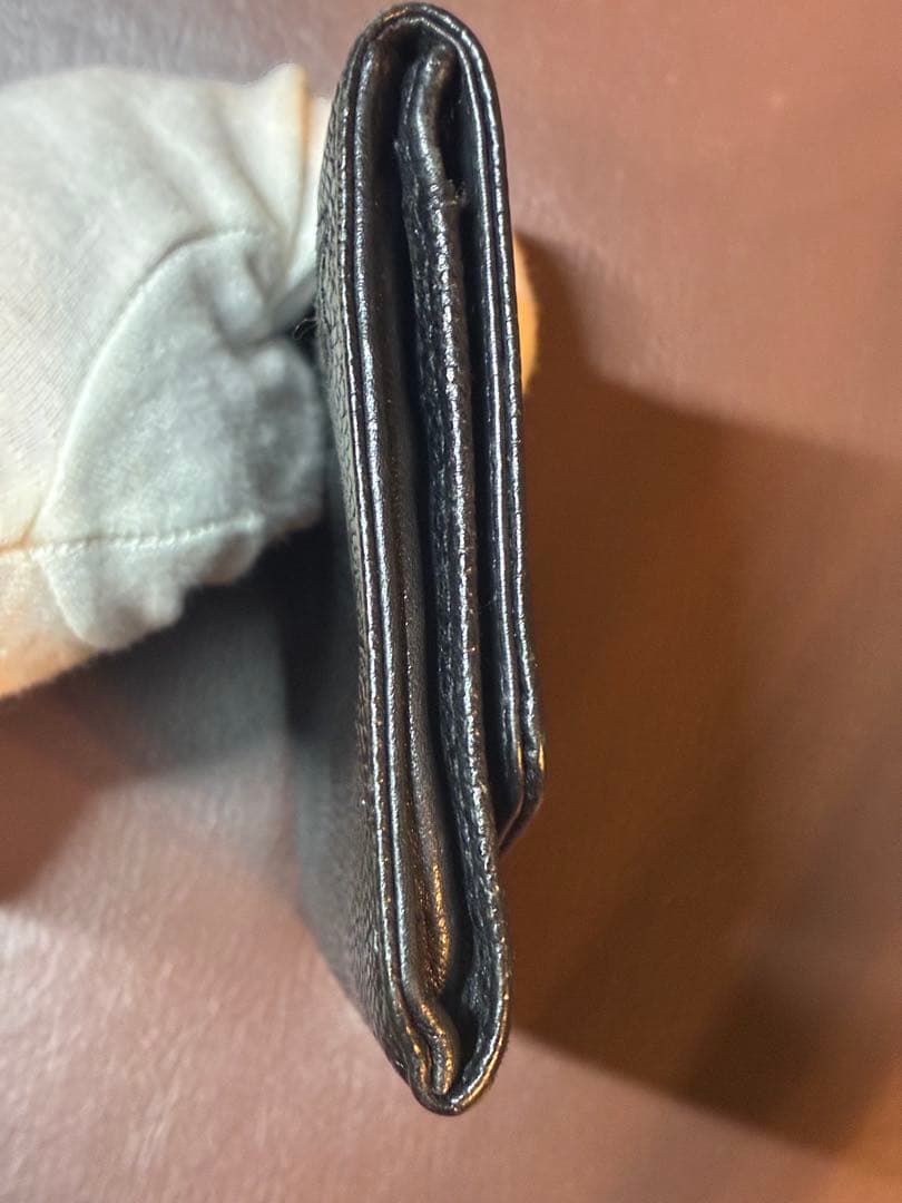 カブタロウサマ向け　CHANEL 二つ折り財布 ブラック レザー