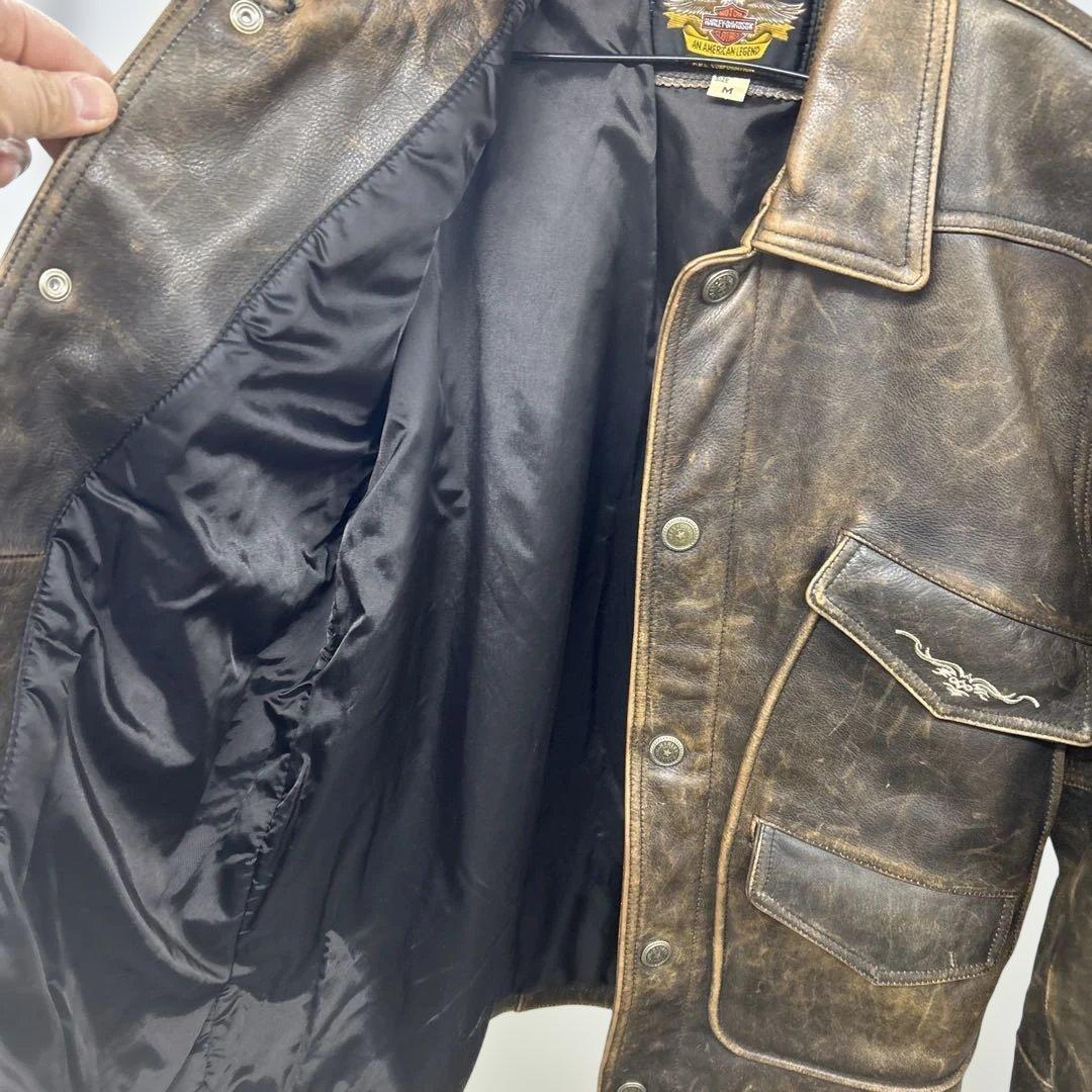 S*8様 ハーレーダビッドソン シングル ライダース レザージャケット 革ジャン