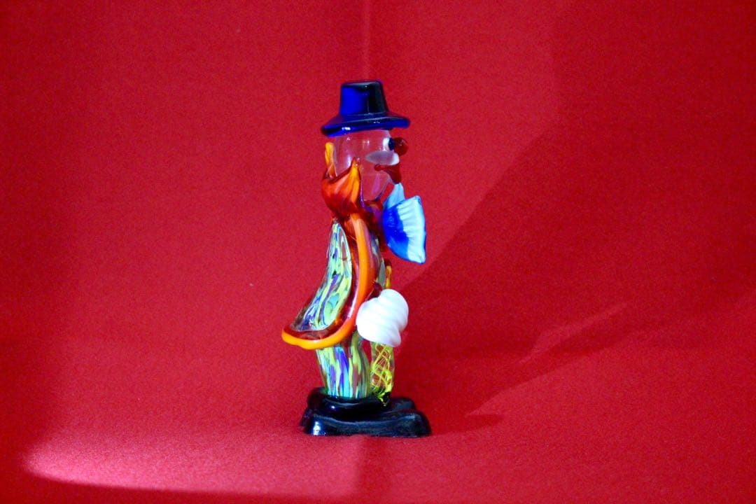 イタリア雑貨・ピエロコレクション【MURANO GLASS 赤の紳士】