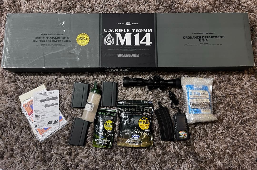 東京マルイ 電動M14 マガジン スコープ BB弾 付 サバゲーセット