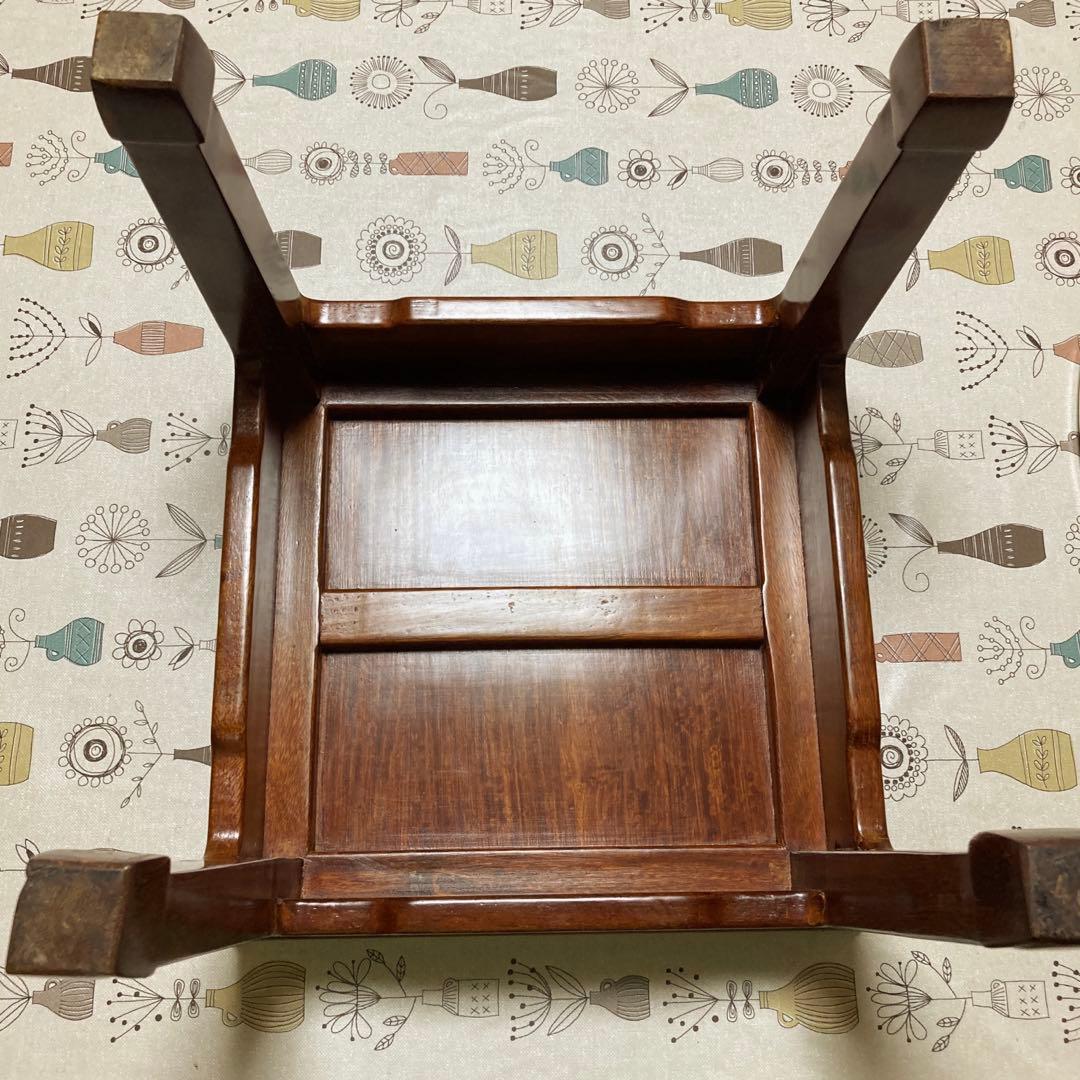 中国製花梨サイドテーブル／コーヒーテーブル　飾り台　花台　椅子　ベンチ