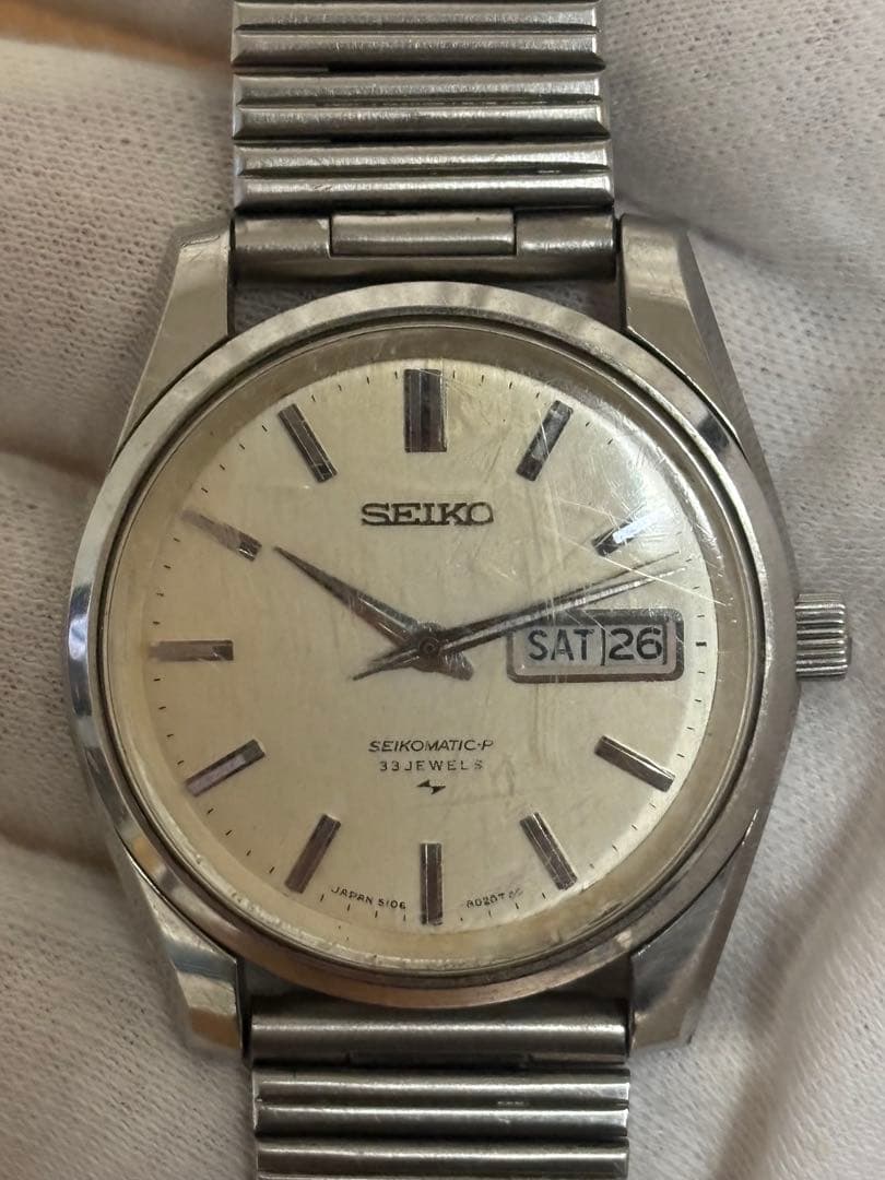 SEIKO セイコーマチック 自動巻き メンズ腕時計　5106-8010